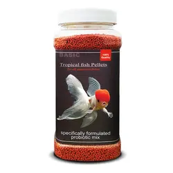 غذای ماهی مدل tropical fish pellets وزن 100 گرم