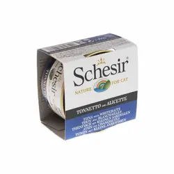 کنسرو گربه Schesir مدل Tuna with Whitebaits وزن 85 گرم