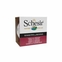 کنسرو گربه Schesir مدل Tuna with Dentex وزن 85 گرم