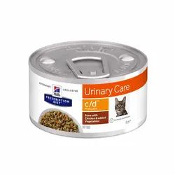 کنسرو گربه هیلز مدل یورینری  Urinary Care C/D با طعم مرغ و سبزیجات