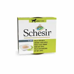 کنسرو سگ شسیر با طعم فیله مرغ و سیب وزن 150 گرم