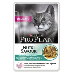 پوچ گربه پروپلن مدل Delicate با طعم ماهی اقیانوس وزن 85 گرم