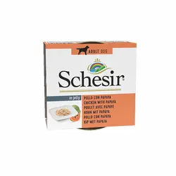 کنسرو سگ شسیر با طعم فیله مرغ و پاپایا وزن 150 گرم