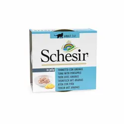 کنسرو گربه Schesir با طعم ماهی تن آناناس وزن 75 گرم