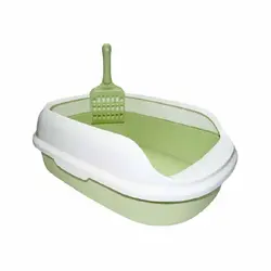 ظرف خاک گربه بهمراه بیلچه به ابعاد 30 در 40