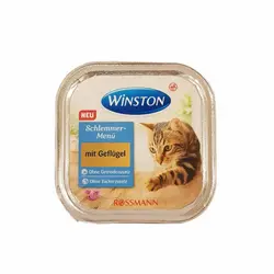 خوراک کاسه ای (ووم) گربه وینستون با طعم مرغ
