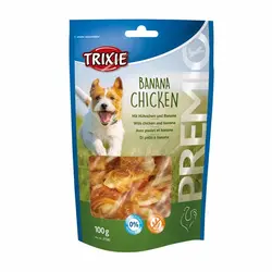 تشویقی سگ تریکسی مدل Banana Chicken وزن 100 گرم