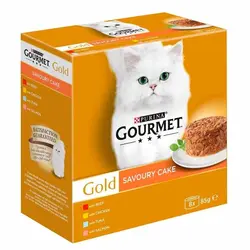 کنسرو غذای گورمت گلد مدل کیک در چهار طعم