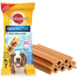 تشویقی دنتال سگ نژاد متوسط پدیگری مدل Dentastix وزن 180 گرم