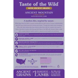 غذای خشک سگ تیست اف د وایلد مدل Ancient Mountain با طعم بره