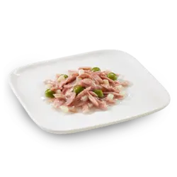 کنسرو سگ نژاد کوچک شسیر با طعم تن و لوبیا سبز 85 گرم