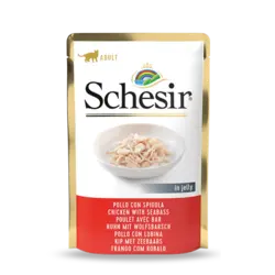 پوچ گربه شسیر با طعم مرغ و سیبس در ژله 85 گرم