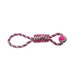 اسباب بازی سگ دوو پلاس مدل Knotted Cotton & Tennis Ball