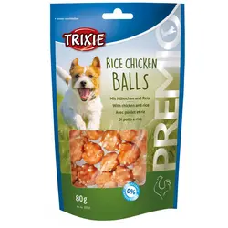 تشویقی سگ تریکسی مدل Rice Chicken Balls وزن 80 گرم