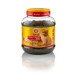 غذای خشک سگ بالغ نژاد متوسط و کوچک اونو UNO وزن 1/8 کیلوگرم