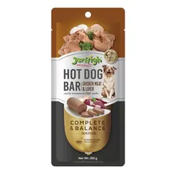 تشویقی سگ جرهای مدل Hot Dog Bar با طعم مرغ و جگر وزن 150 گرم
