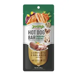 تشویقی سگ جرهای مدل Hot Dog Bar با طعم مرغ و سبزیجات وزن 150 گرم