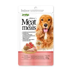 پوچ سگ جرهای مدل Meat as meals با طعم مرغ و توت فرنگی وزن 45 گرم