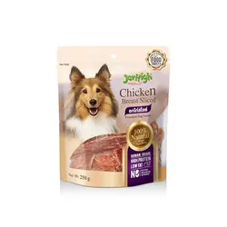 تشویقی طبیعی سگ جرهای مدل Chicken Breast Sliced وزن 250 گرم
