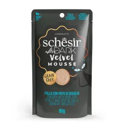 پوچ گربه شسیر مدل با طعم مرغ و تخم بلدرچین وزن 80 گرم