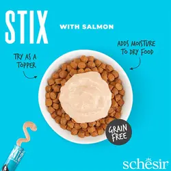 بستنی گربه شسیر مدل Stix با طعم سالمون بسته 6 عددی