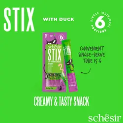 بستنی گربه شسیر مدل Stix با طعم اردک بسته 6 عددی