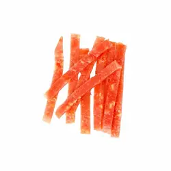 تشویقی سگ تریکسی مدل Cheese Chicken Stripes وزن 100 گرم