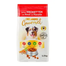 غذای خشک سگ بالغ اورلاندو گورمت با طعم گوشت و هویج وزن 1.5 کیلوگرم