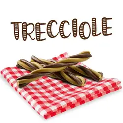 اسنک و تشویقی دنتال سگ میوه ای استوزی مدل Trecciole
