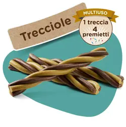 اسنک و تشویقی دنتال سگ میوه ای استوزی مدل Trecciole