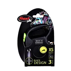 بند قلاده 3 متری فلکسی مدل BLACK DESIGN سایز XS