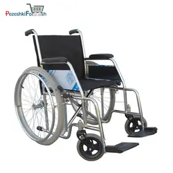 ویلچر کرمایز دوشاخه فلزی بادی نوین کمک پا مدل CCHIP 222 2