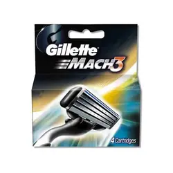 تیغ یدک ژلت مدل Mach 3 ساده بسته  4 عددی