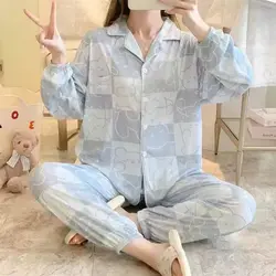 ست بلوز شلوار بهاره نخی زنانه
