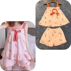 ست تاپ و شلوارک نخی زنانه