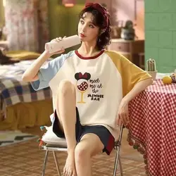 ست تیشرت و شلوارک نخ پنبه و کتان