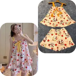 ست تاپ و شلوارک نخی زنانه