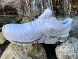 کتانی رانینگ آسیکس ژلAsics Gel Kayano White Silver ویتنام - فروشگاه آنلاین پیرانشهر - خرید بی واسطه انواع کالا از بازارچه مرزی پیرانشهر