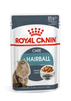 غذای پوچ گربه مبتلا به هربال رویال کنین در سوپ گوشت Royal Canin Adult Hairball Care in Gravy 85g