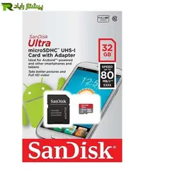 کارت حافظه سن دیسک با ظرفیت 32 گیگابایت و سرعت 80MB/S