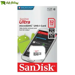 کارت حافظه سن دیسک با ظرفیت 32 گیگابایت و سرعت 80MB/S