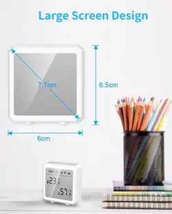 سنسور دما و رطوبت هوشمند با مانیتور TUYA - فروشگاه اینترنتی پیکسل مارکت