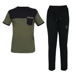 ست تیشرت و شوار مردانه تیکه دوزی 4029 PIXEL