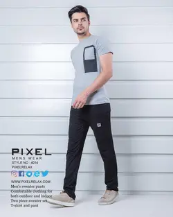 ست تیشرت و شلوار اسپرت مردانه کد 4014