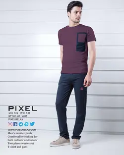 ست تیشرت و شلوار اسپرت مردانه کد 4015