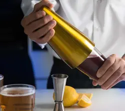 شیکر بوستون طلایی شیشه ای
