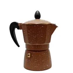 قهوه جوش دوکاپ -سه کاپ روگازی رنگی خالدار