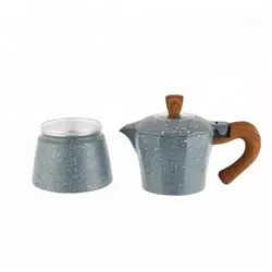 قهوه جوش دوکاپ -سه کاپ روگازی رنگی خالدار