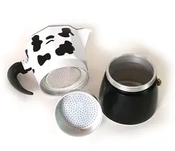 قهوه جوش دوکاپ -سه کاپ روگازی طرح گاوی