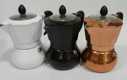 قهوه جوش سه کاپ روگازی طرح گرد